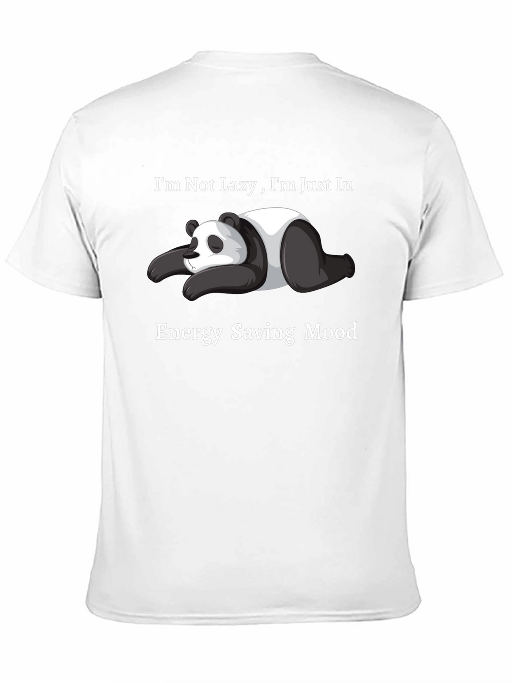 Lazy Panda Graphic Tee - Energy Saving Mood