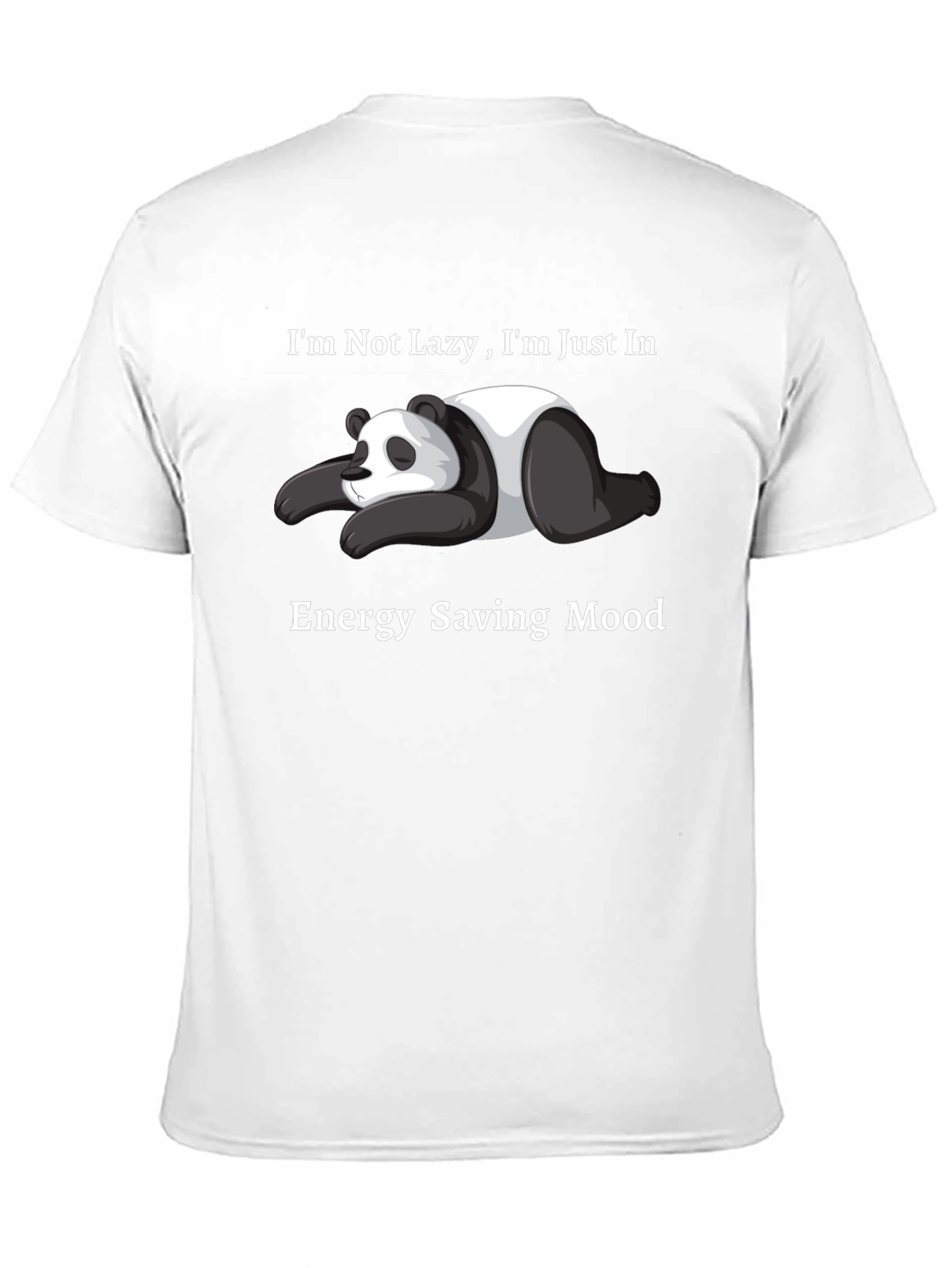Lazy Panda Graphic Tee - Energy Saving Mood
