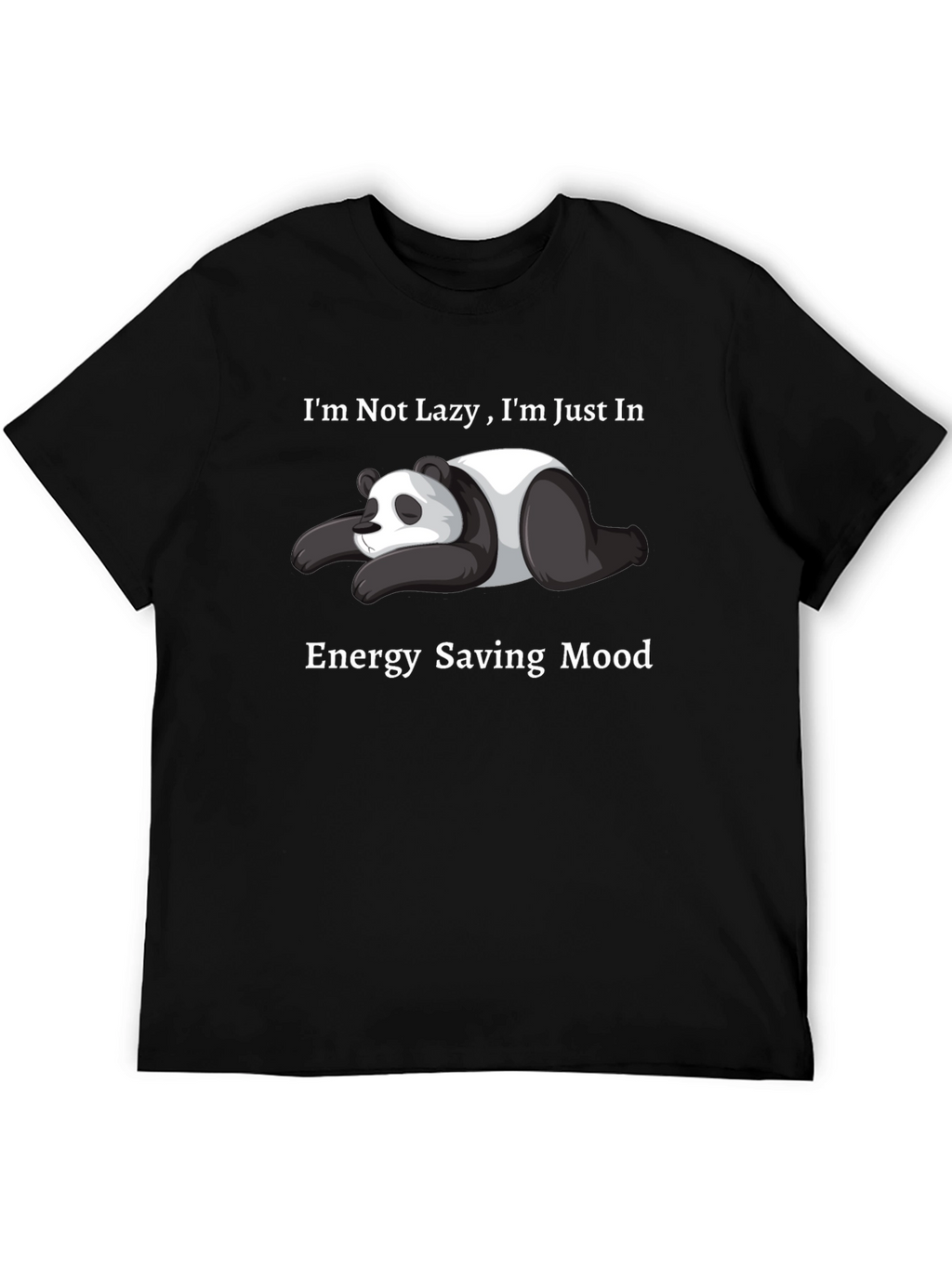 Lazy Panda Graphic Tee - Energy Saving Mood