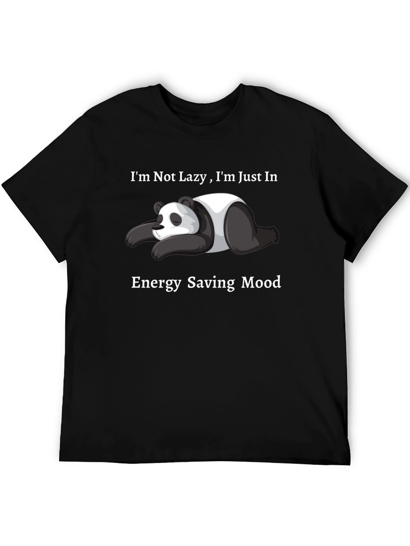 Lazy Panda Graphic Tee - Energy Saving Mood