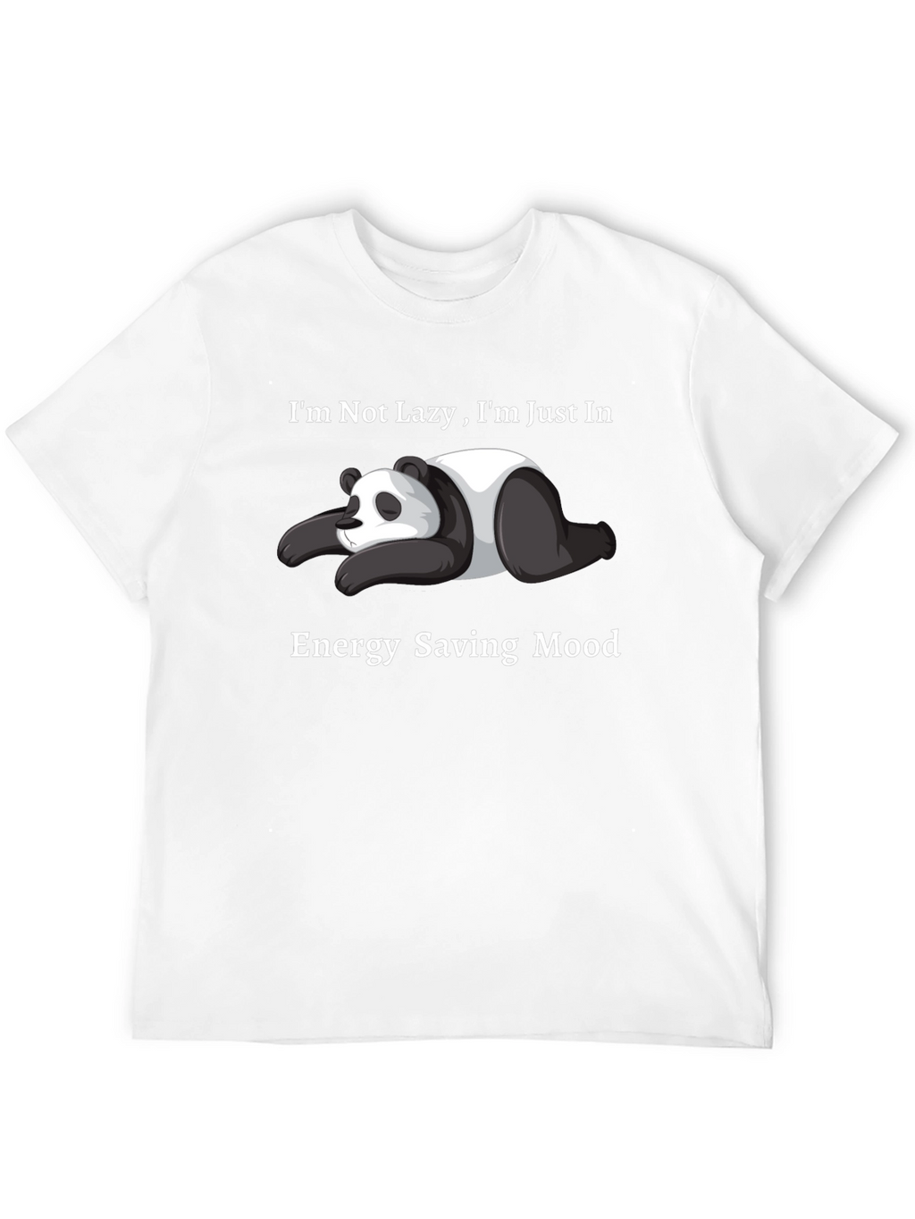 Lazy Panda Graphic Tee - Energy Saving Mood