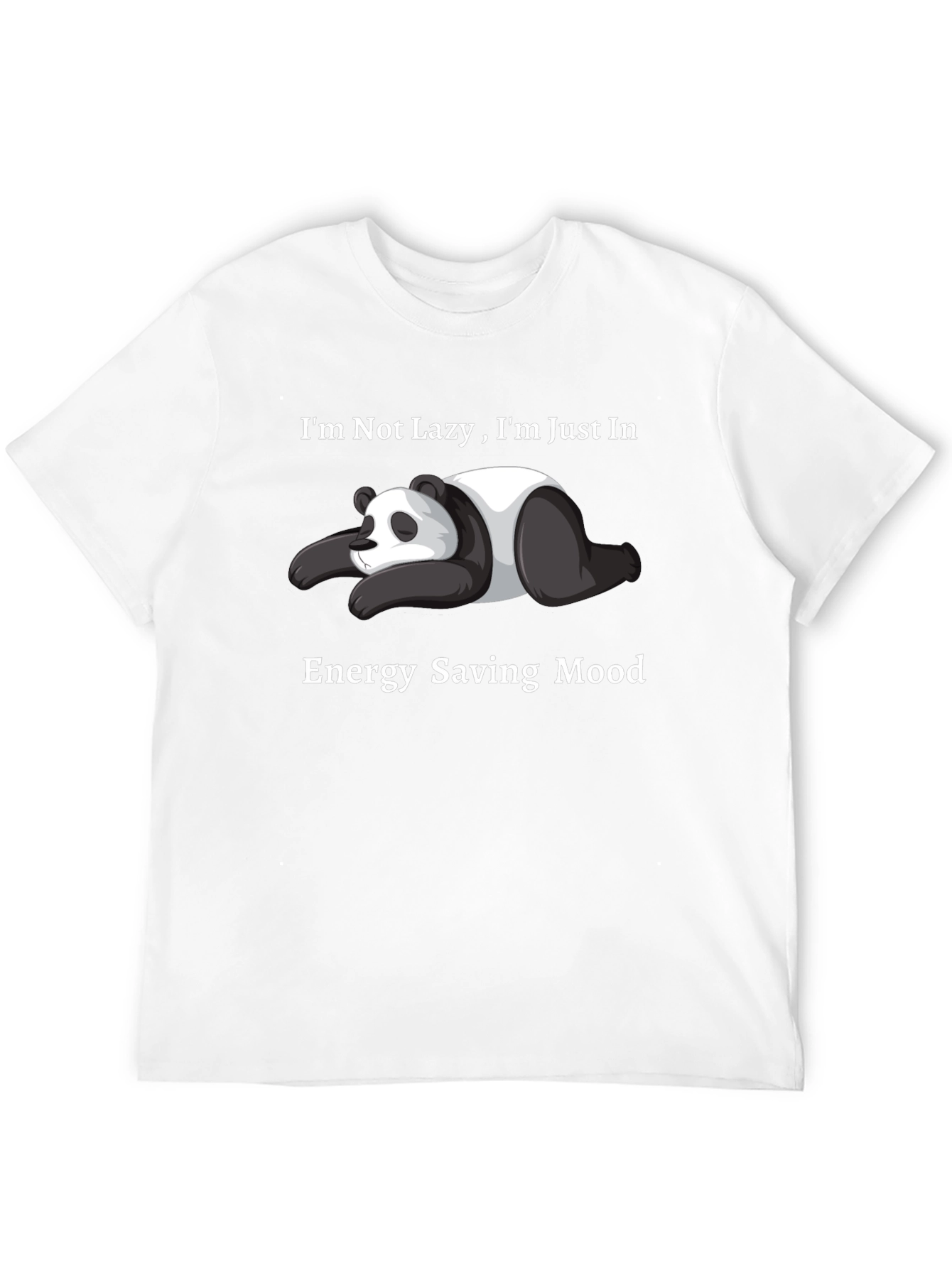 Lazy Panda Graphic Tee - Energy Saving Mood