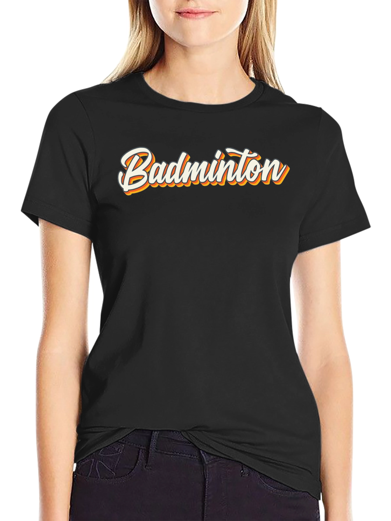Retro Badminton T-Shirt - Classic Style