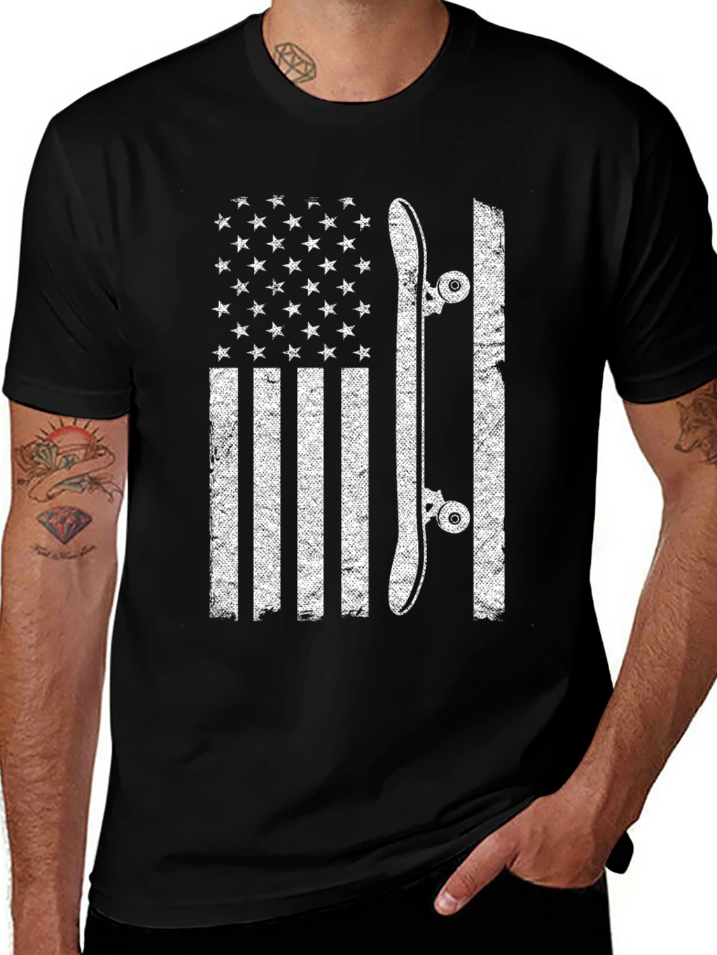 Skate American Flag T-Shirt