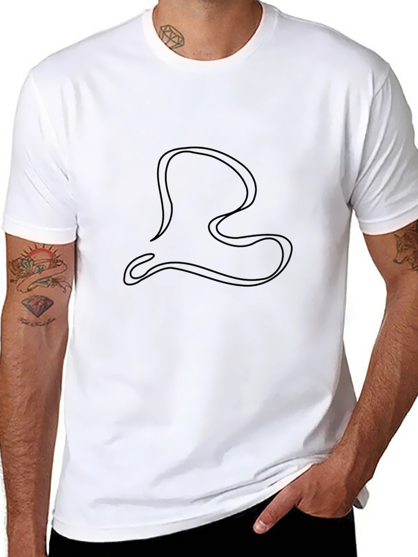 Abstract Line Art Tee - Modern Minimalist Design