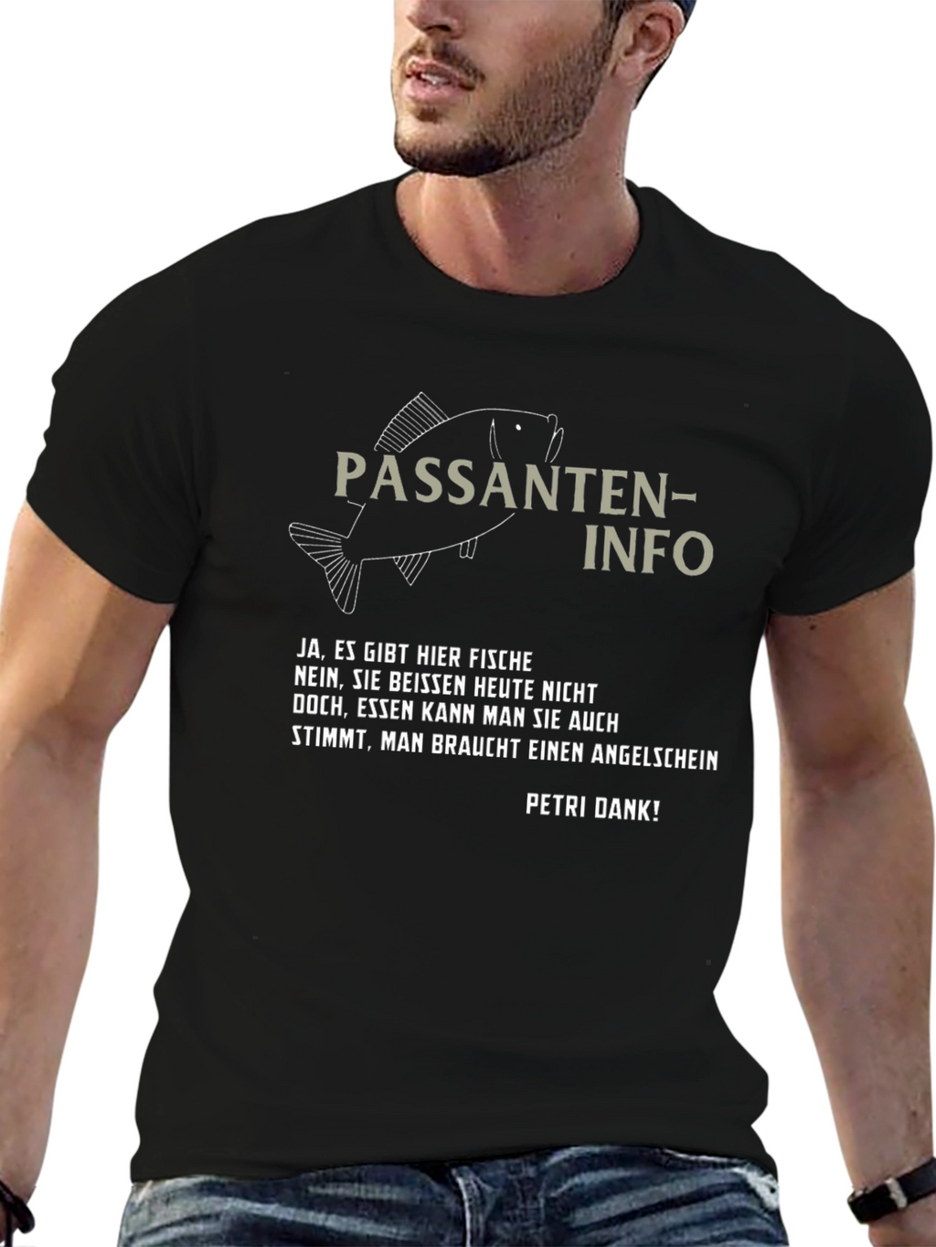 Passanten-Info Fishing T-Shirt - Angler Humor Tee
