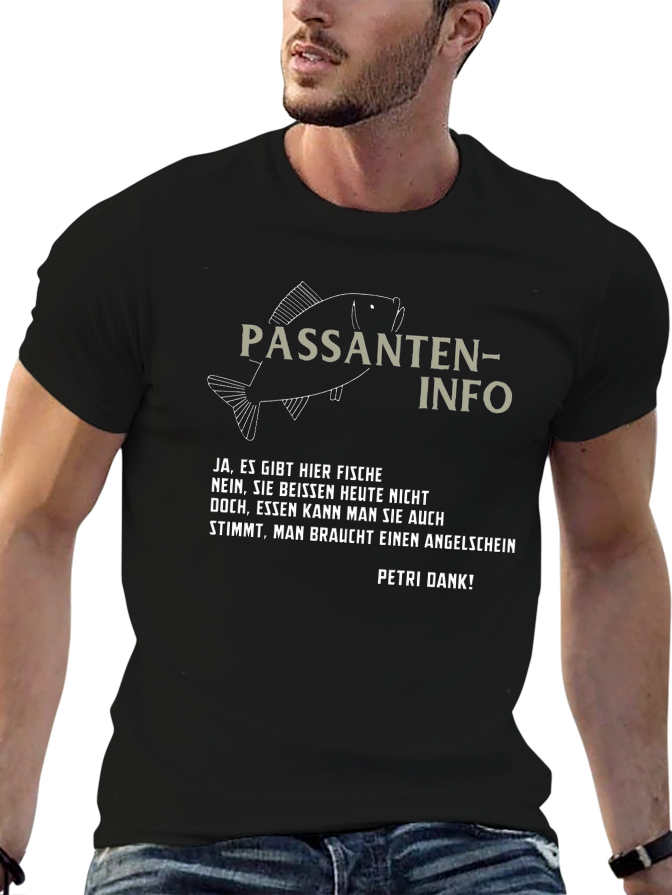 Passanten-Info Fishing T-Shirt - Angler Humor Tee
