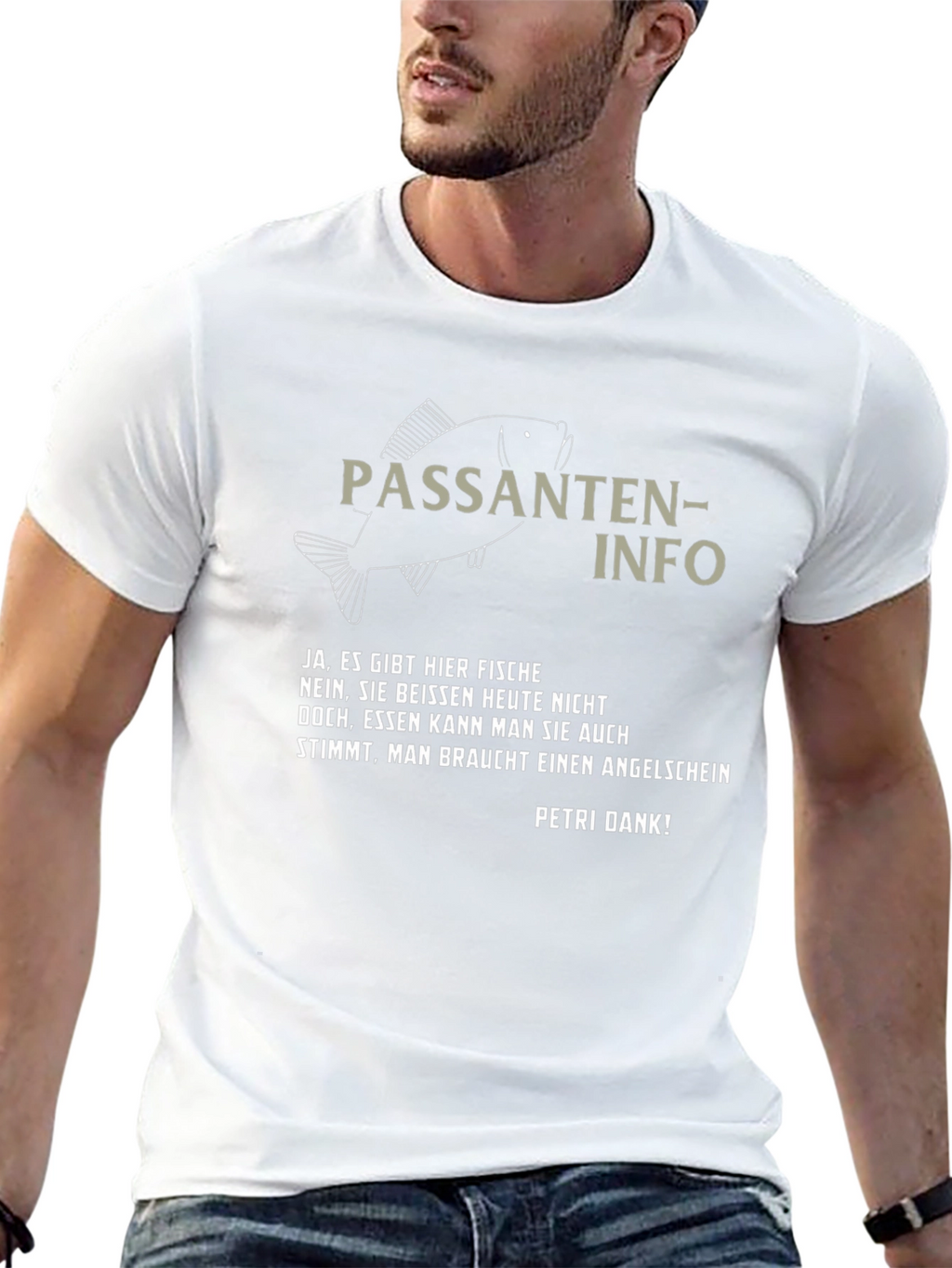 Passanten-Info Fishing T-Shirt - Angler Humor Tee