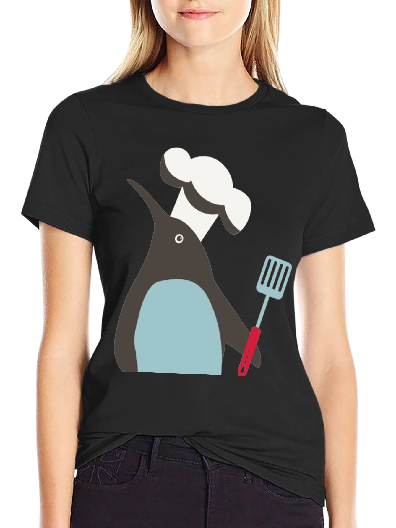 Chef Penguin Graphic Tee - Quirky Cook T-Shirt