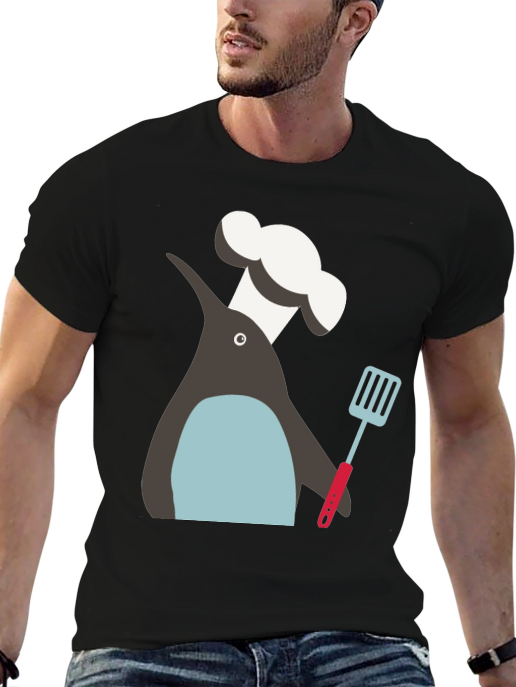 Chef Penguin Graphic Tee - Quirky Cook T-Shirt