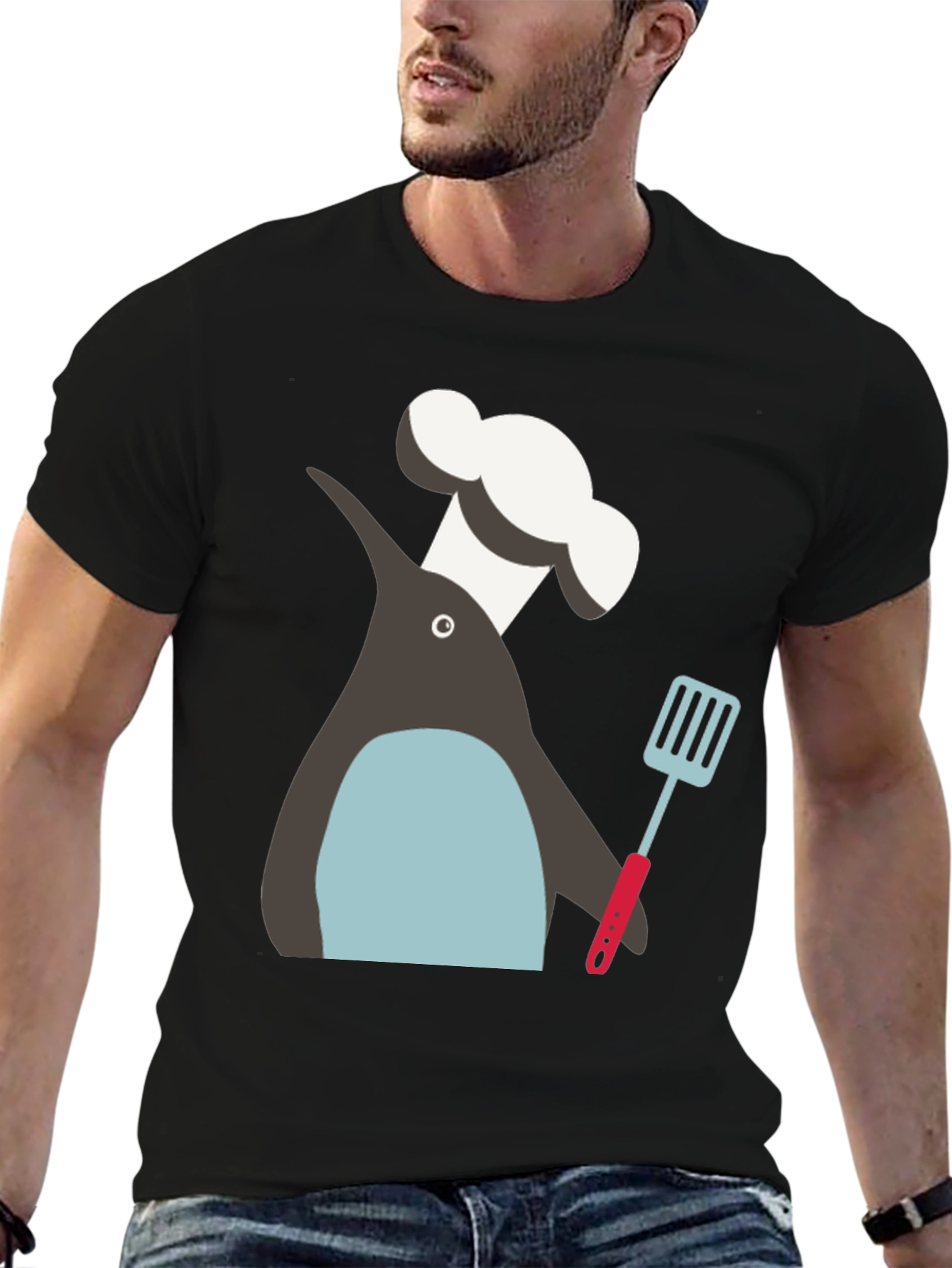 Chef Penguin Graphic Tee - Quirky Cook T-Shirt