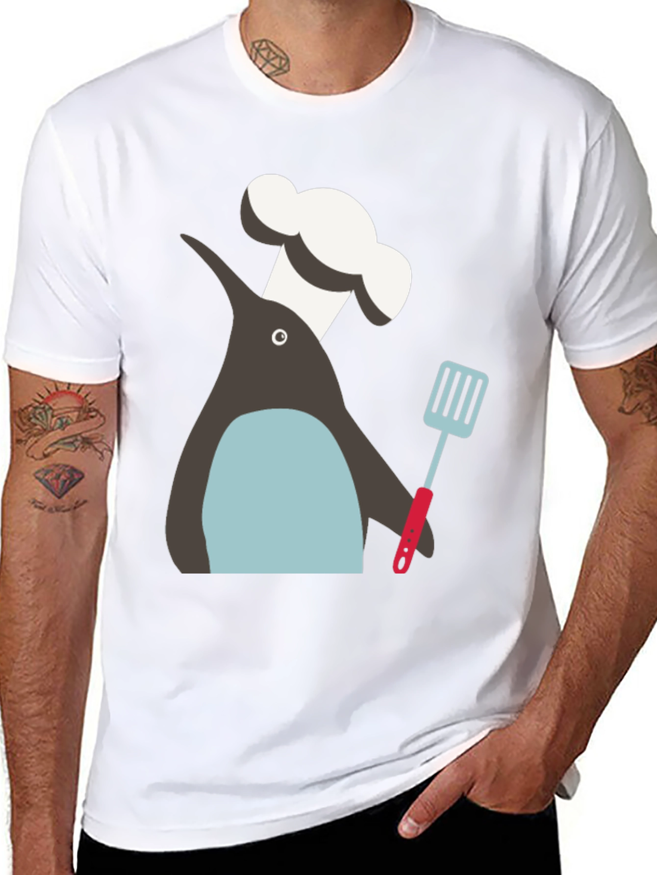 Chef Penguin Graphic Tee - Quirky Cook T-Shirt