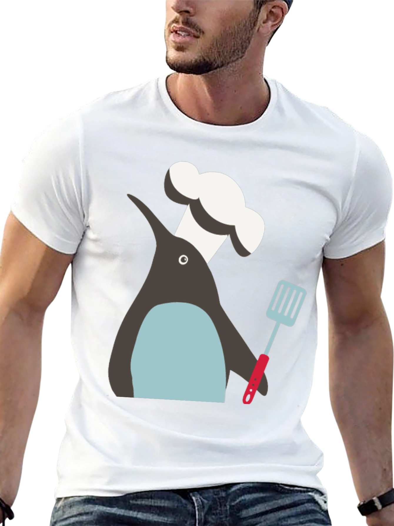 Chef Penguin Graphic Tee - Quirky Cook T-Shirt