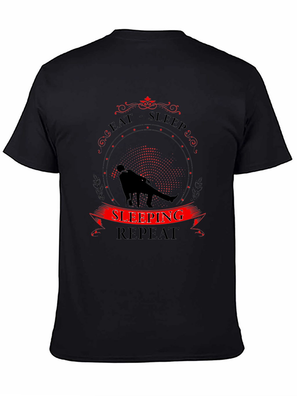 Eat Sleep Sleeping Repeat Black T-Shirt