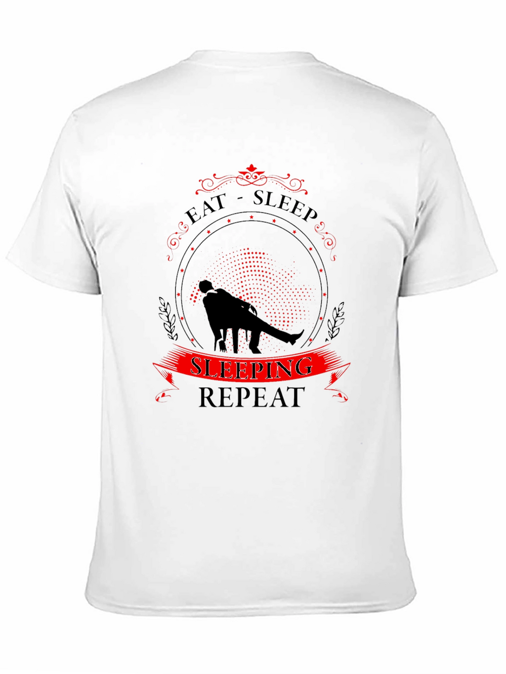 Eat Sleep Sleeping Repeat Black T-Shirt