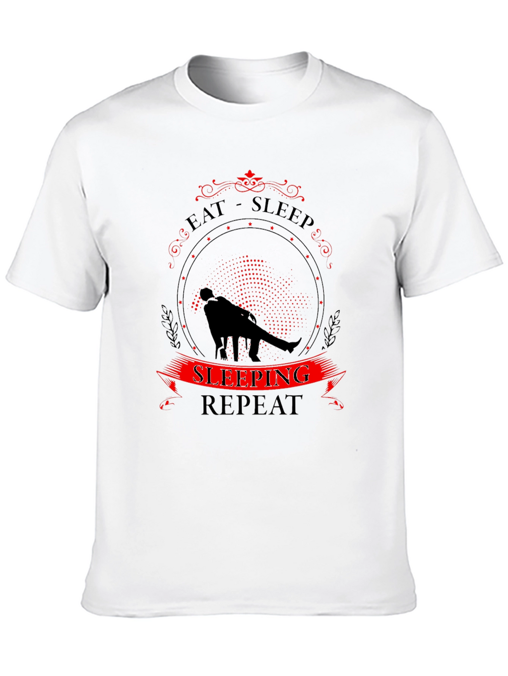 Eat Sleep Sleeping Repeat Black T-Shirt