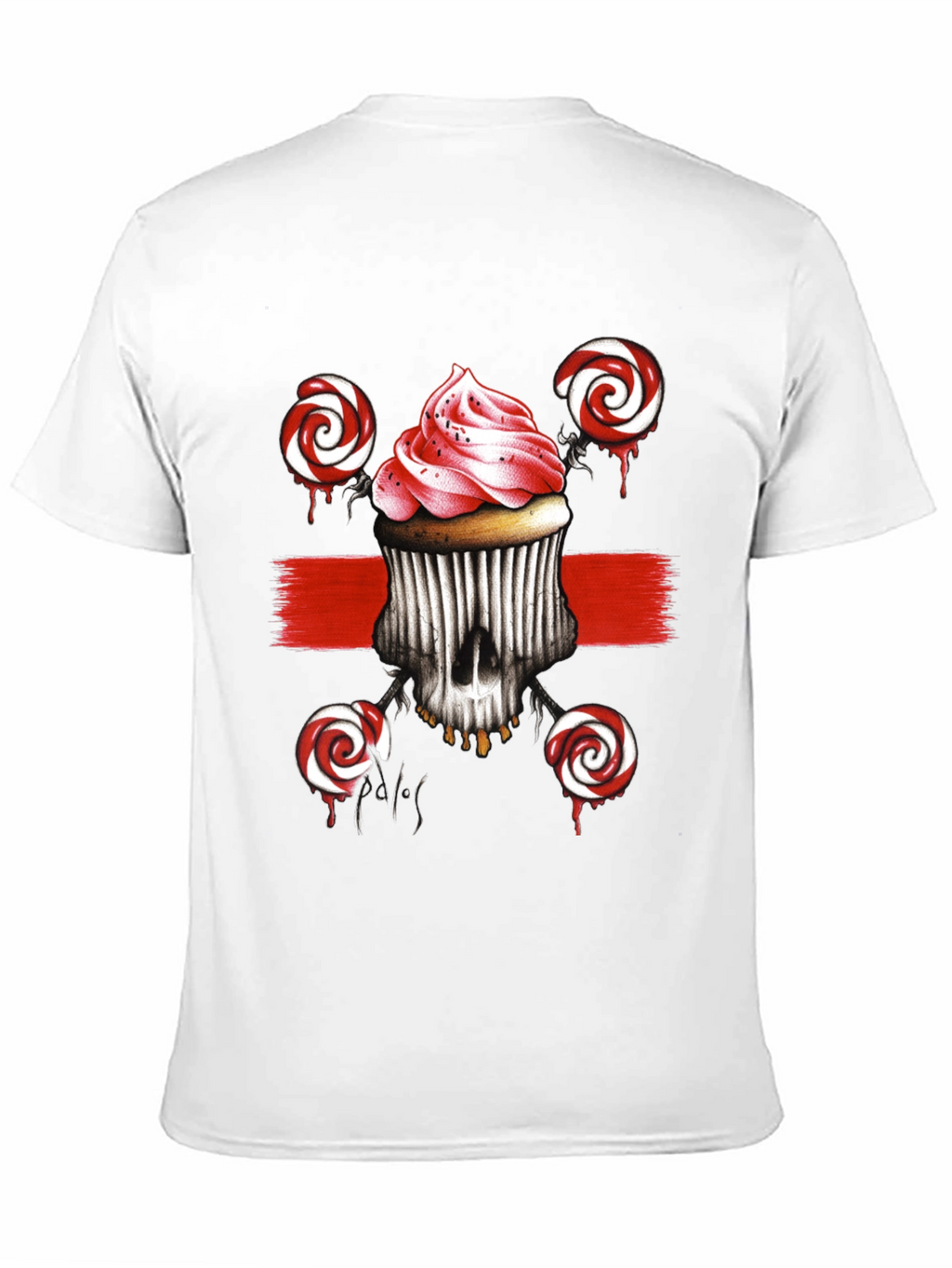 Cupcake Skull Lollipop Graphic Tee