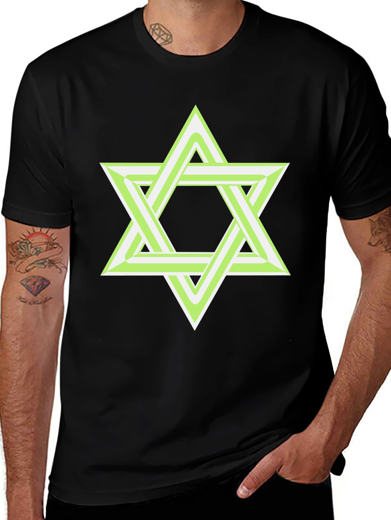 Geometric Star T-Shirt - Stylish Graphic Tee
