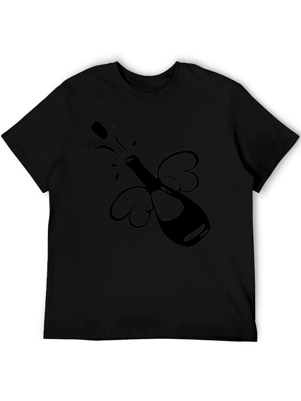 Party Bottle T-Shirt - Black Graphic Tee