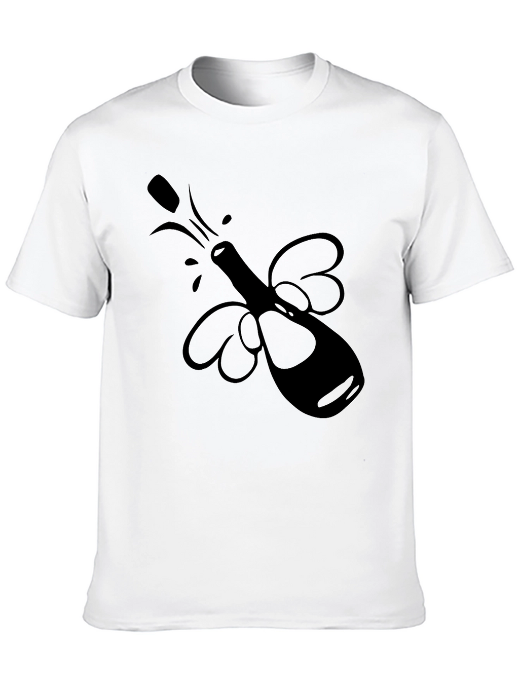 Party Bottle T-Shirt - Black Graphic Tee