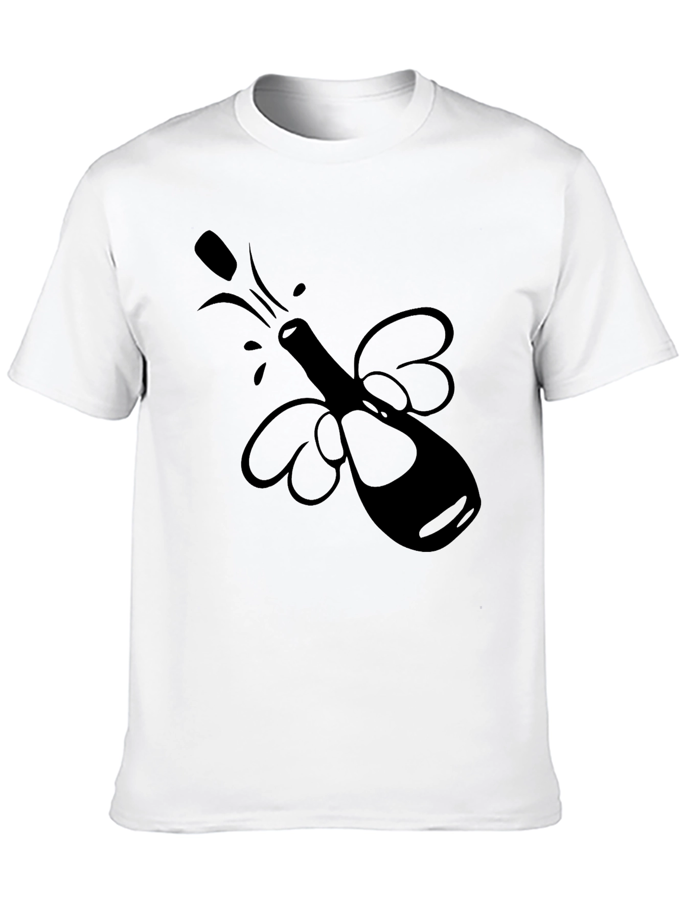 Party Bottle T-Shirt - Black Graphic Tee