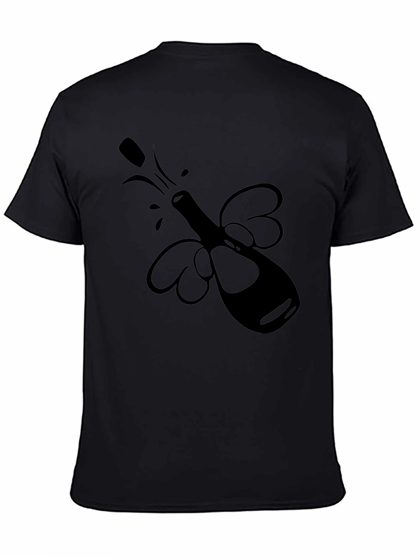 Party Bottle T-Shirt - Black Graphic Tee