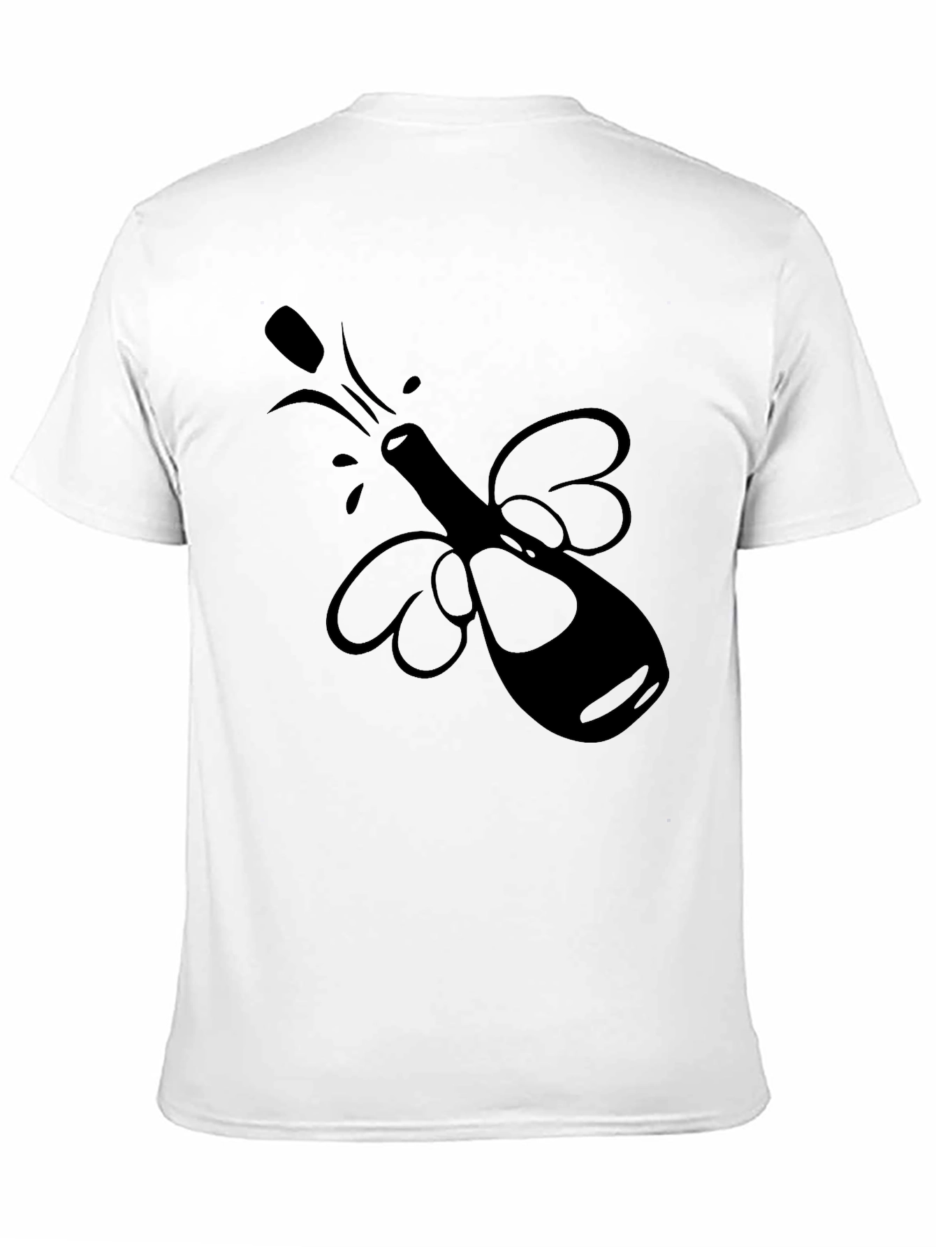 Party Bottle T-Shirt - Black Graphic Tee