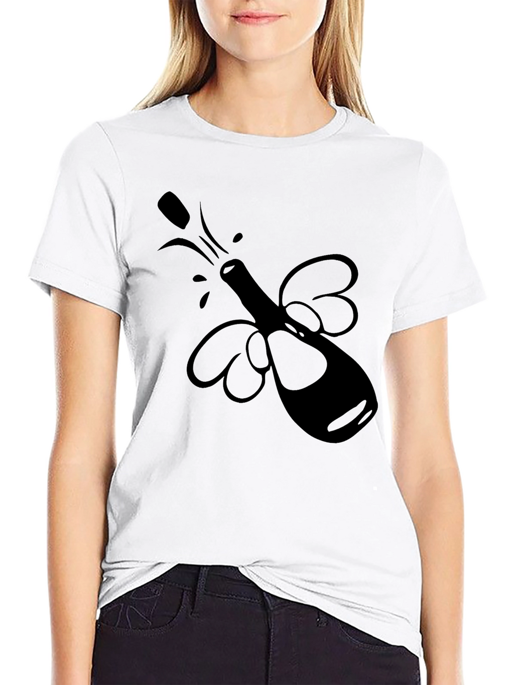 Party Bottle T-Shirt - Black Graphic Tee