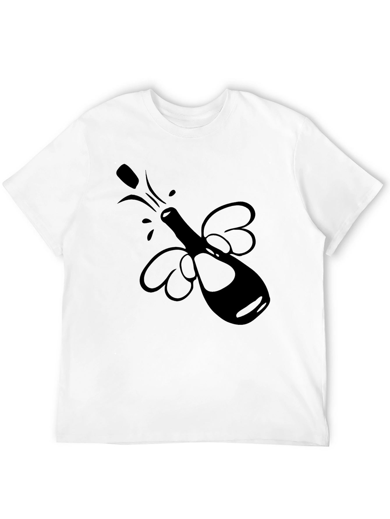 Party Bottle T-Shirt - Black Graphic Tee