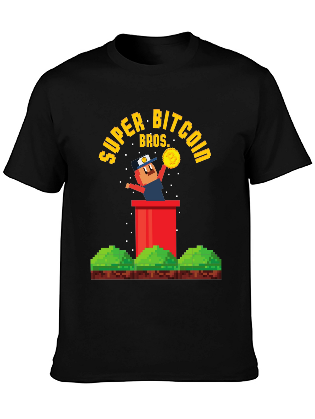 Super Bitcoin Bros T-Shirt - Crypto Gamer Tee
