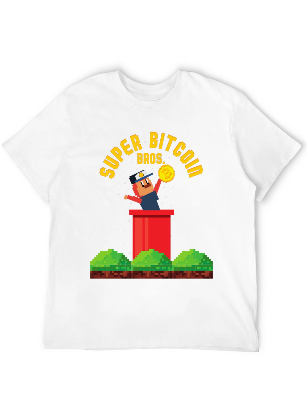 Super Bitcoin Bros T-Shirt - Crypto Gamer Tee