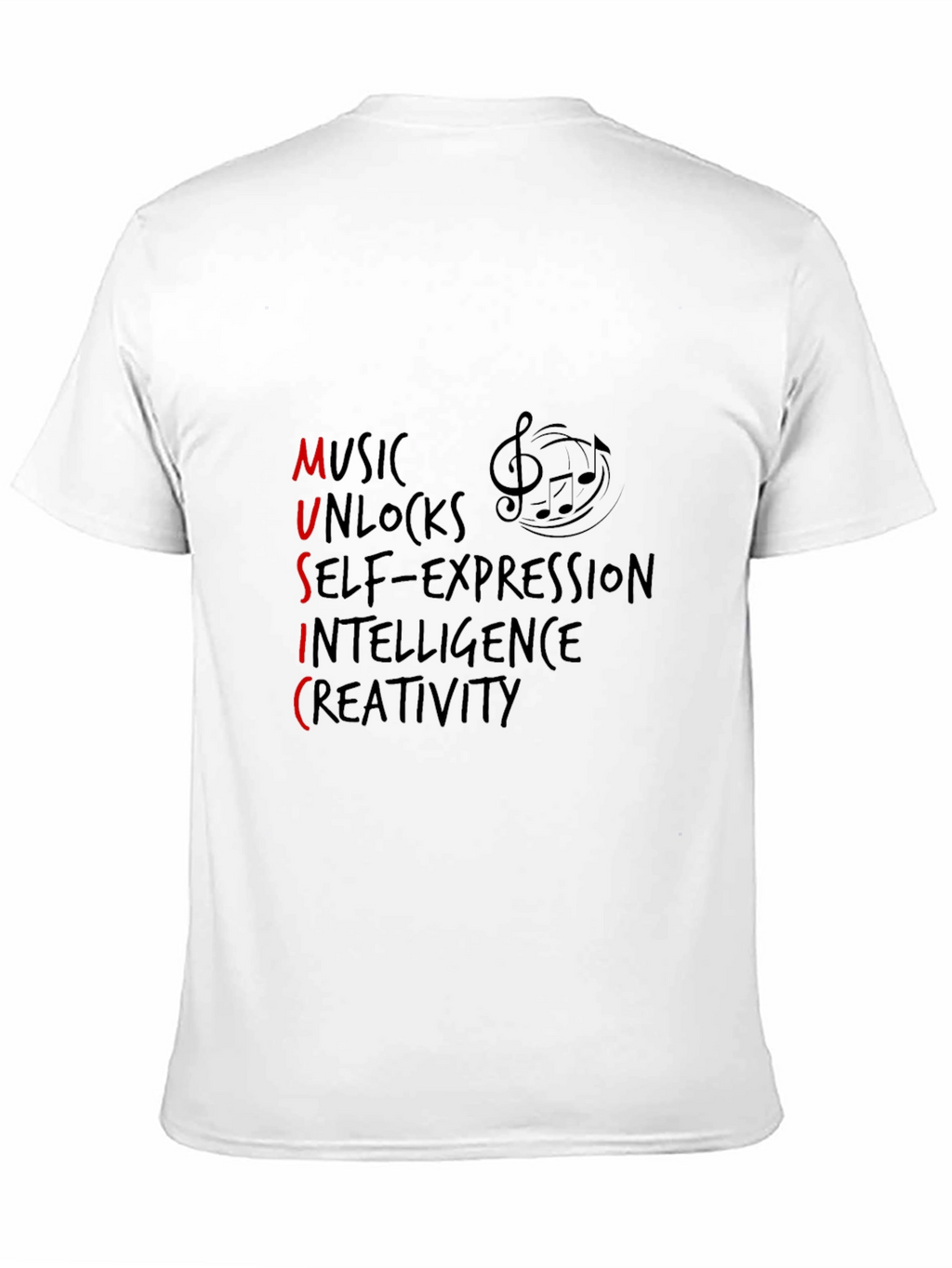 Music Unleashes Creativity Graphic Tee - Black