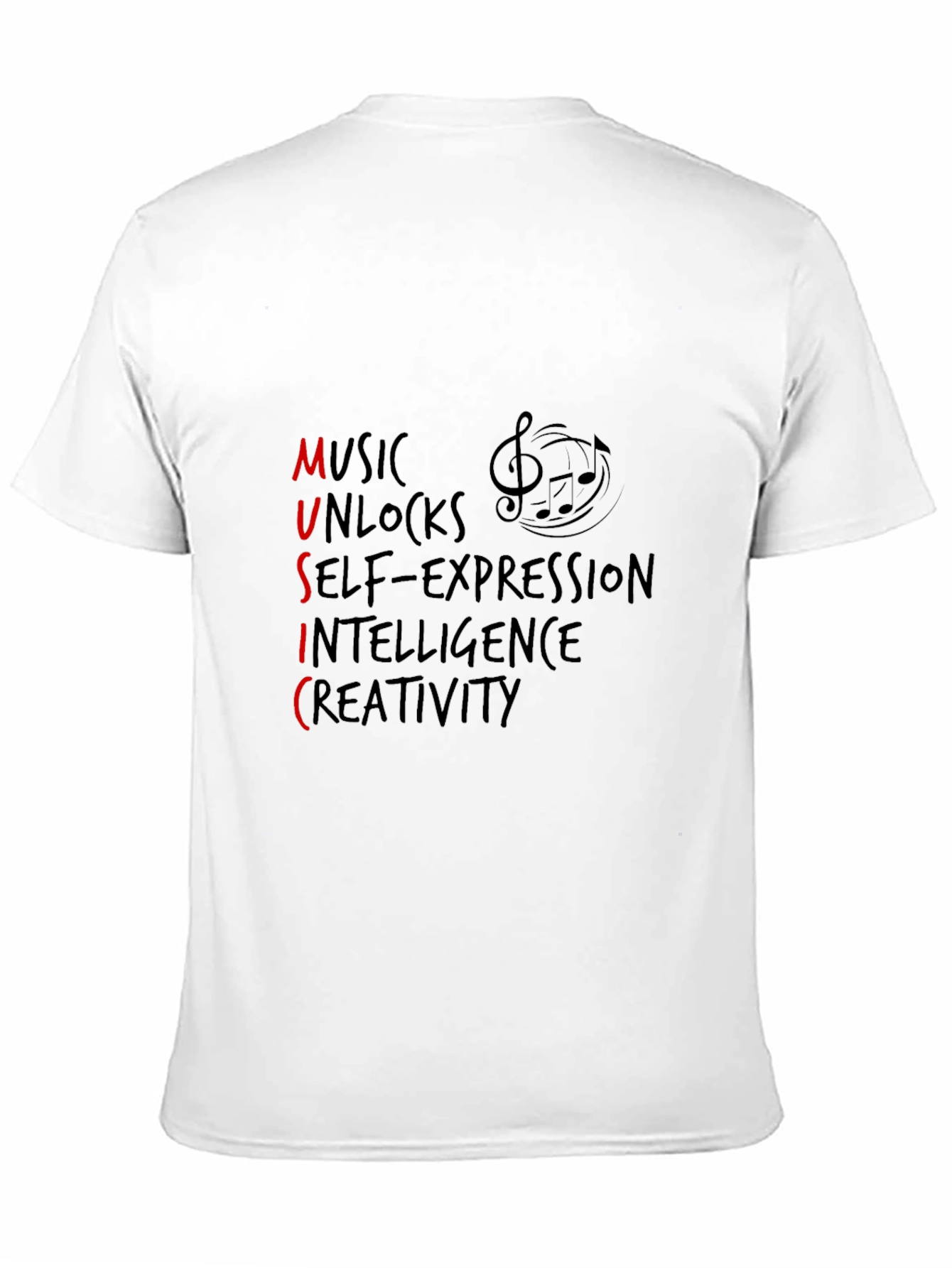 Music Unleashes Creativity Graphic Tee - Black