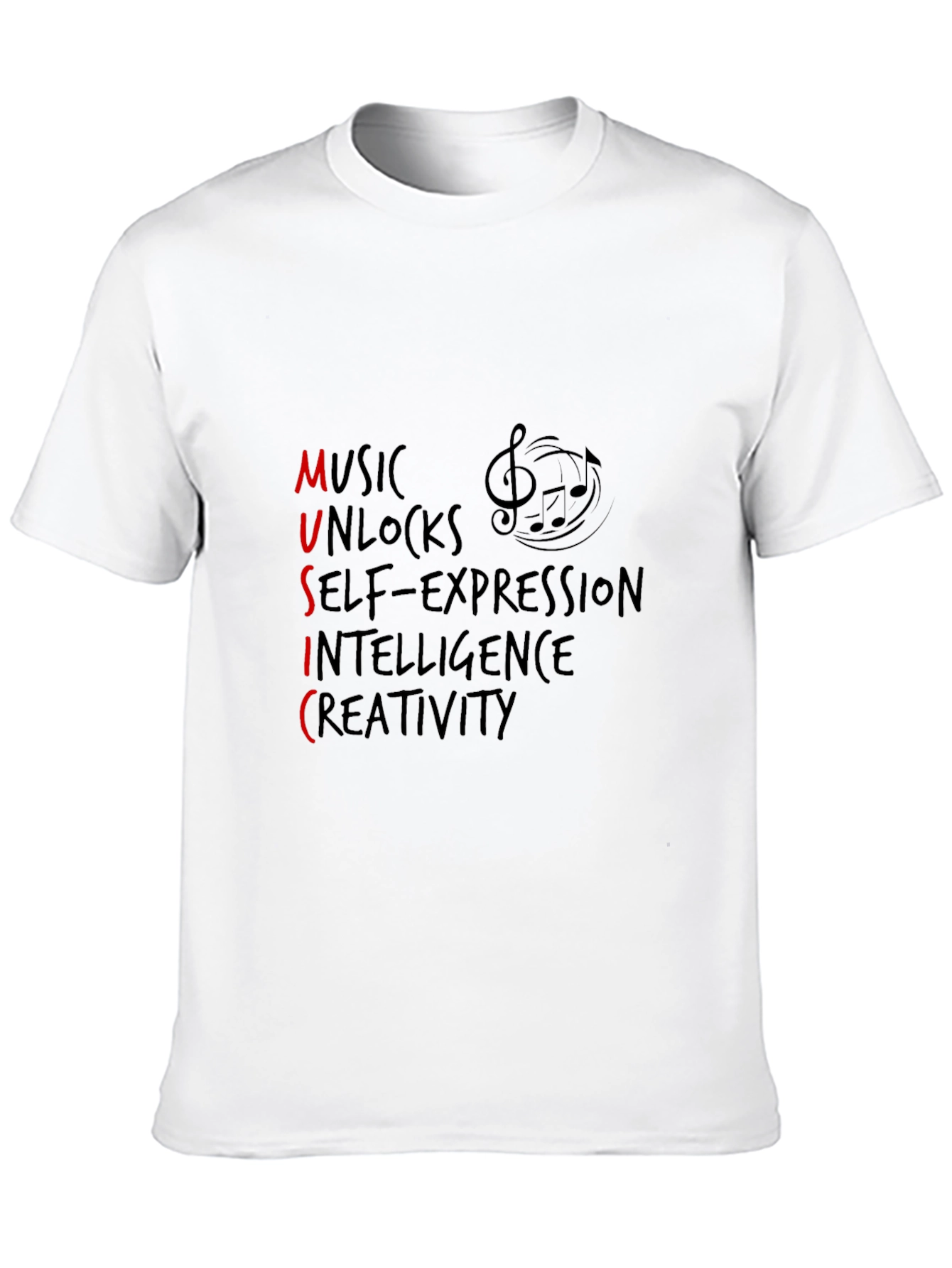 Music Unleashes Creativity Graphic Tee - Black