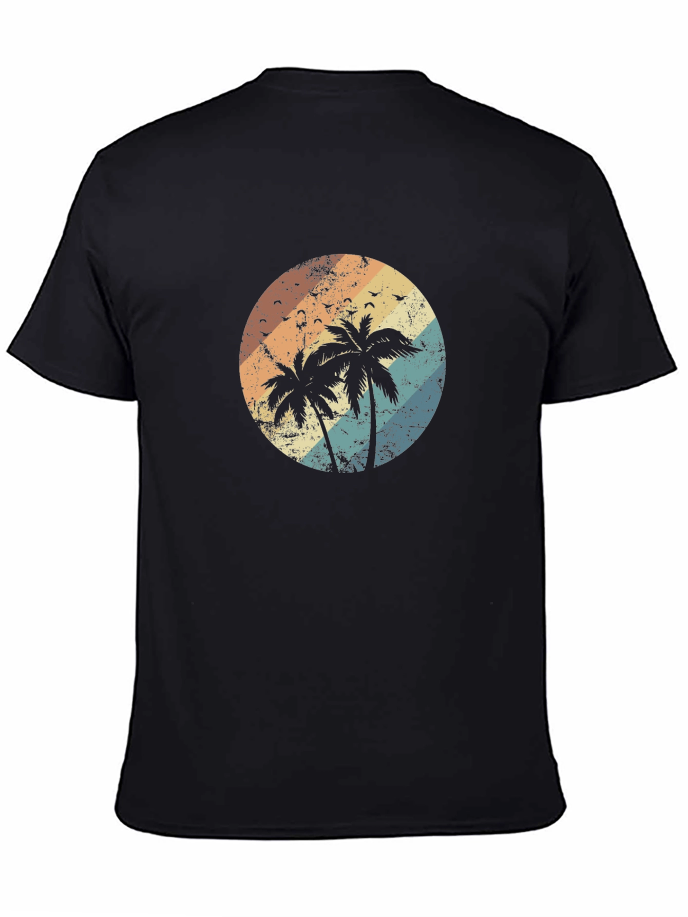 Retro Palm Tree Sunset Graphic T-Shirt