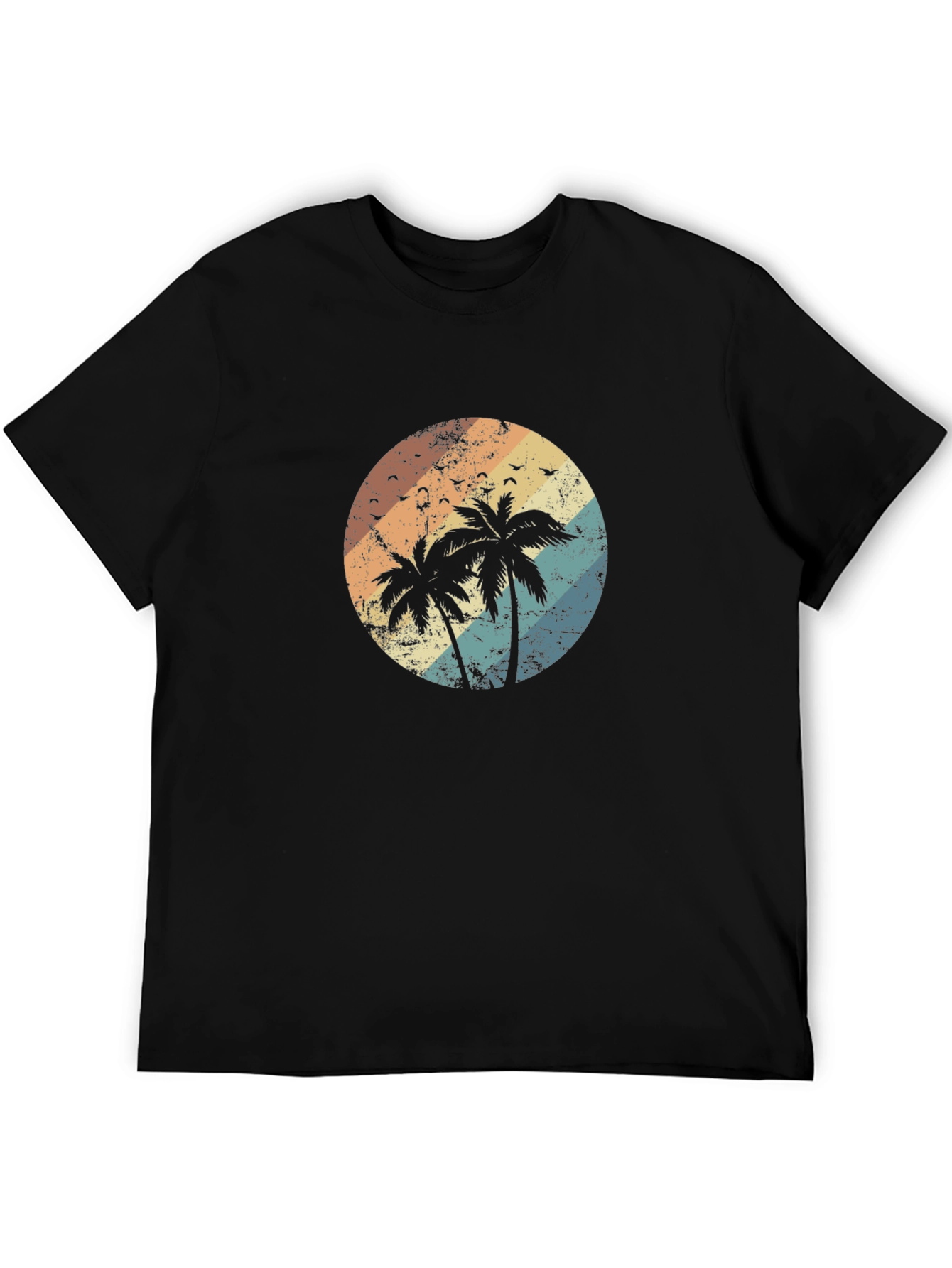 Retro Palm Tree Sunset Graphic T-Shirt