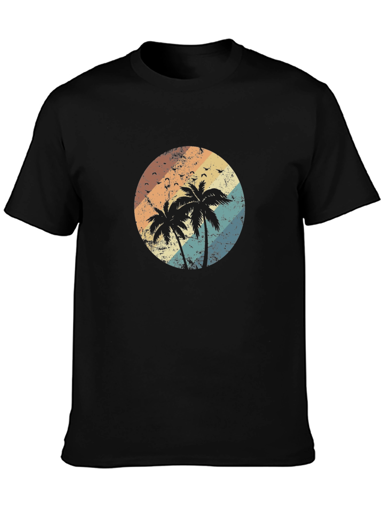 Retro Palm Tree Sunset Graphic T-Shirt