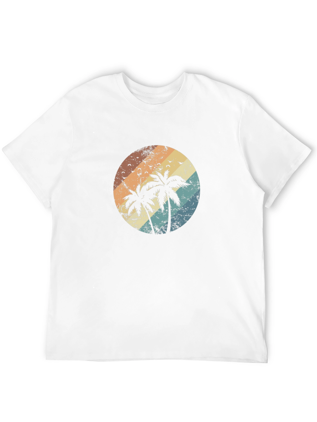 Retro Palm Tree Sunset Graphic T-Shirt
