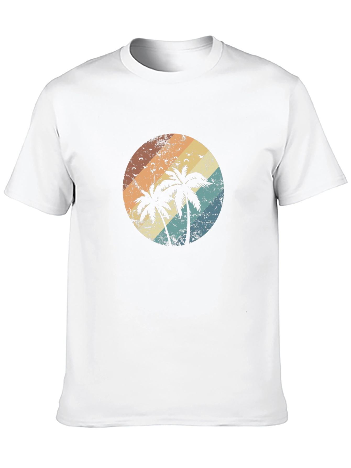 Retro Palm Tree Sunset Graphic T-Shirt