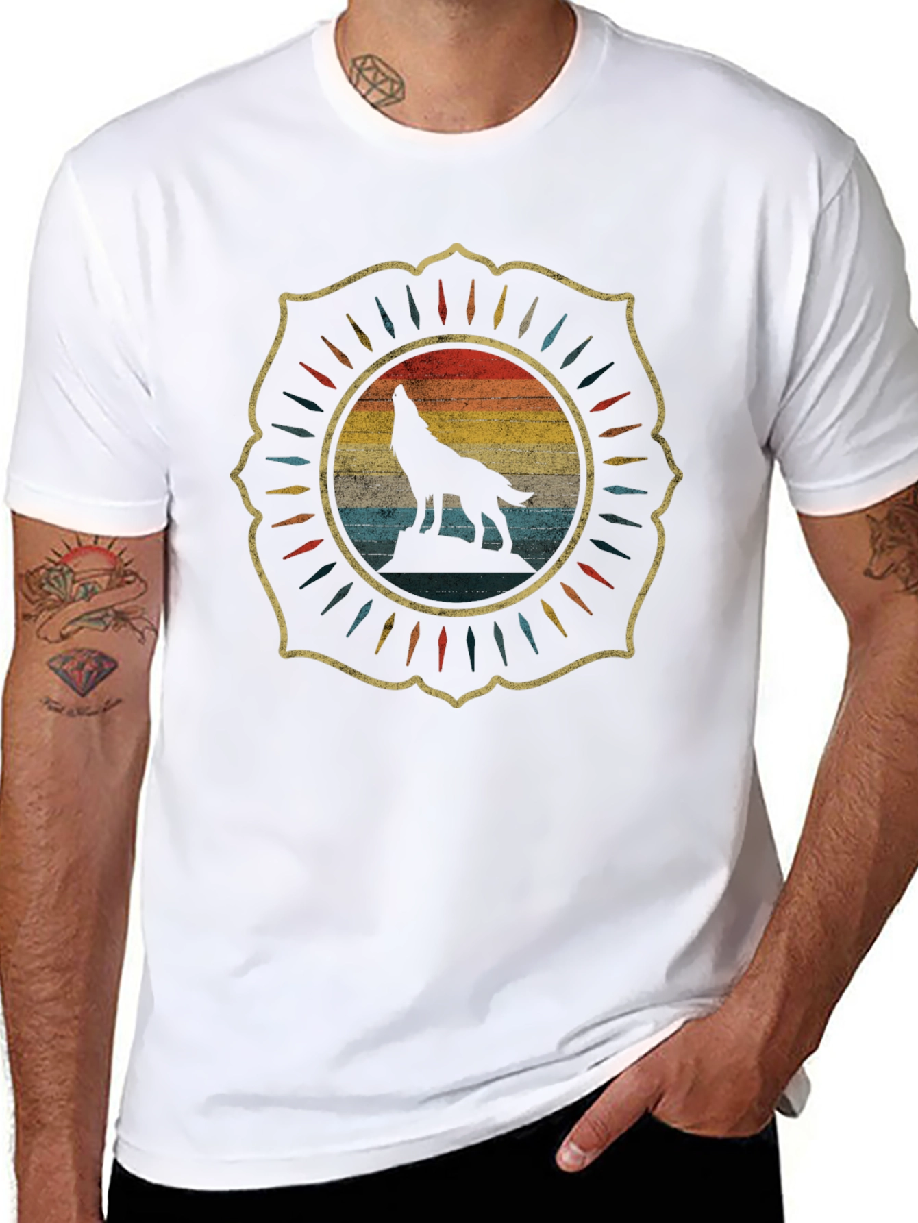 Vintage Howling Wolf Graphic Tee