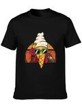 Cool Ice Cream Cone Graphic Tee - Black