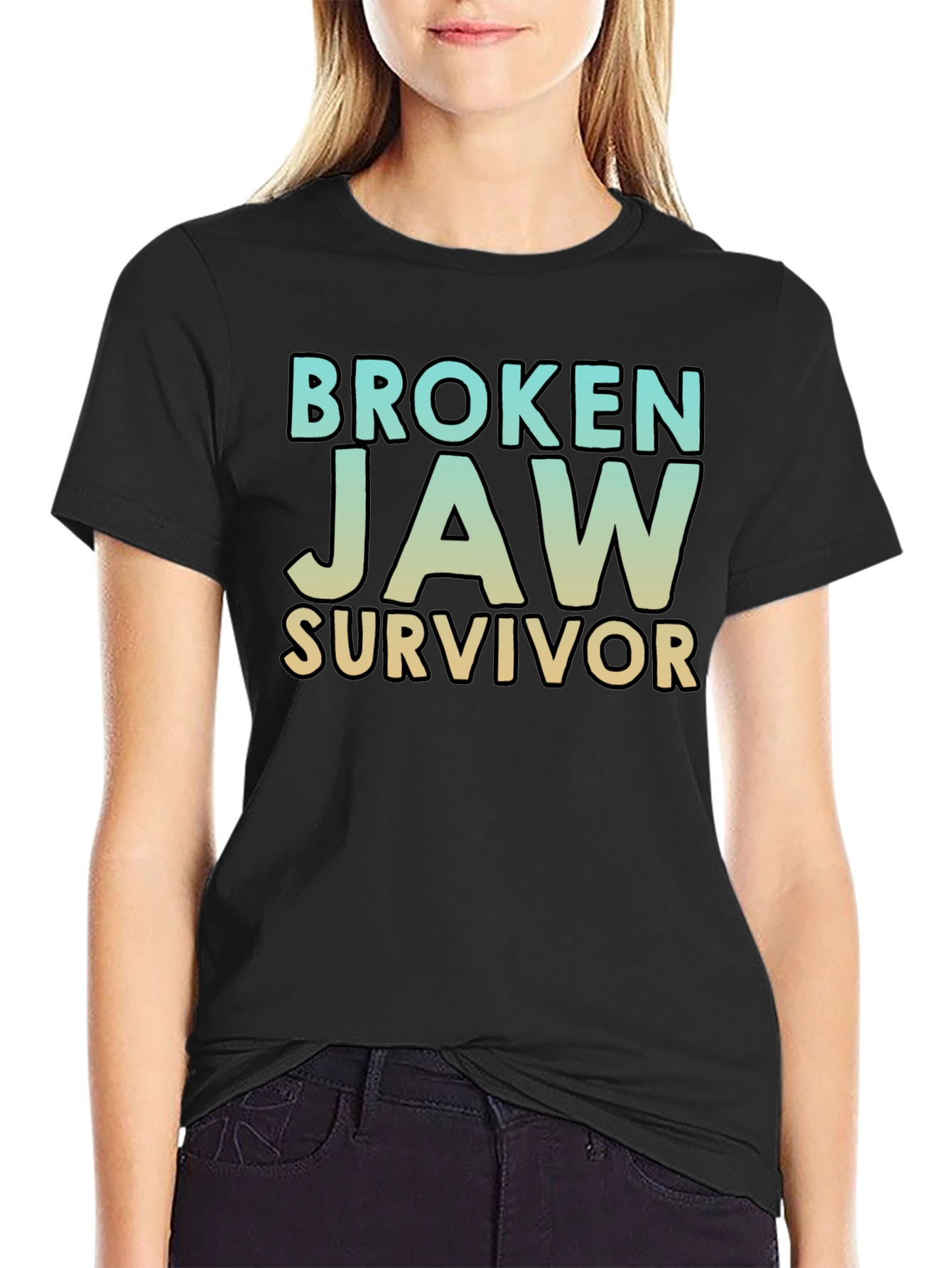 Broken Jaw Survivor T-Shirt - Black Graphic Tee