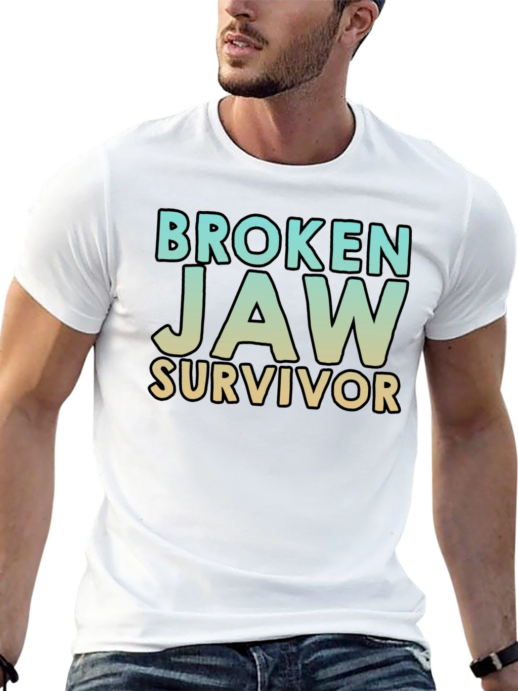 Broken Jaw Survivor T-Shirt - Black Graphic Tee