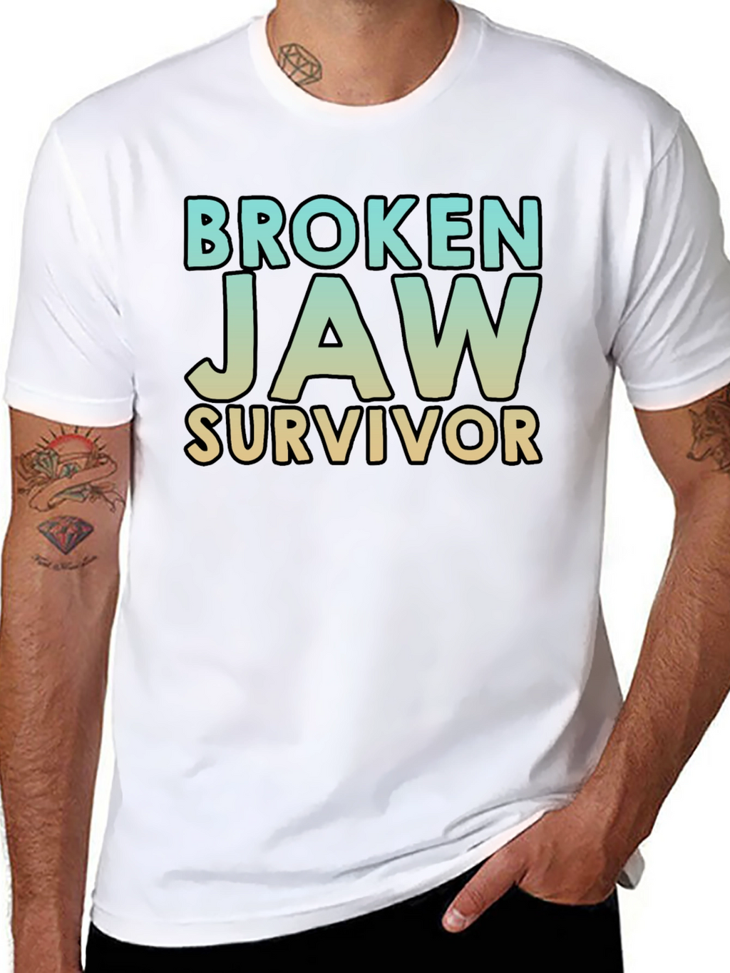Broken Jaw Survivor T-Shirt - Black Graphic Tee