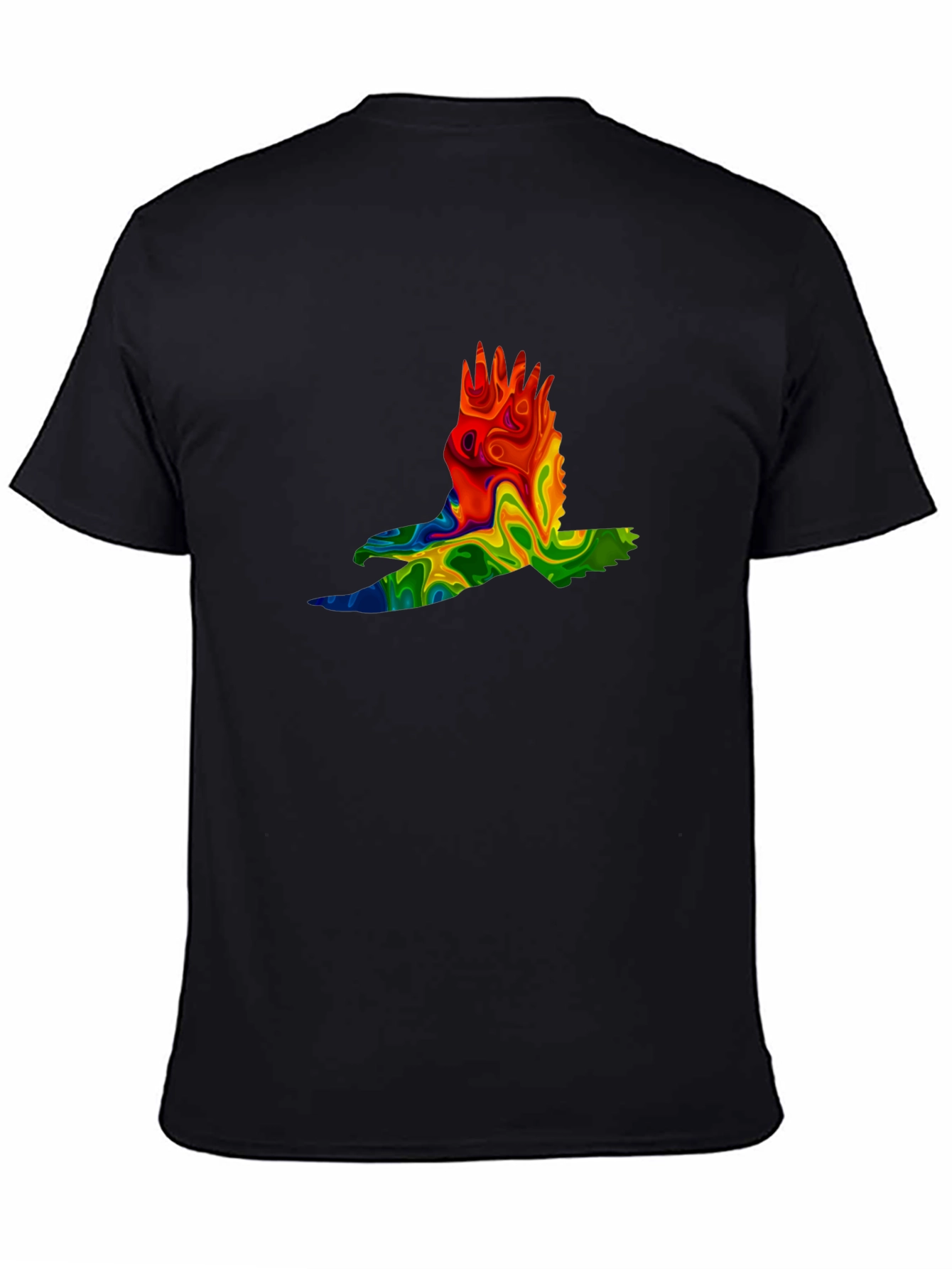 Psychedelic Eagle Graphic Tee - Cool Bird Design