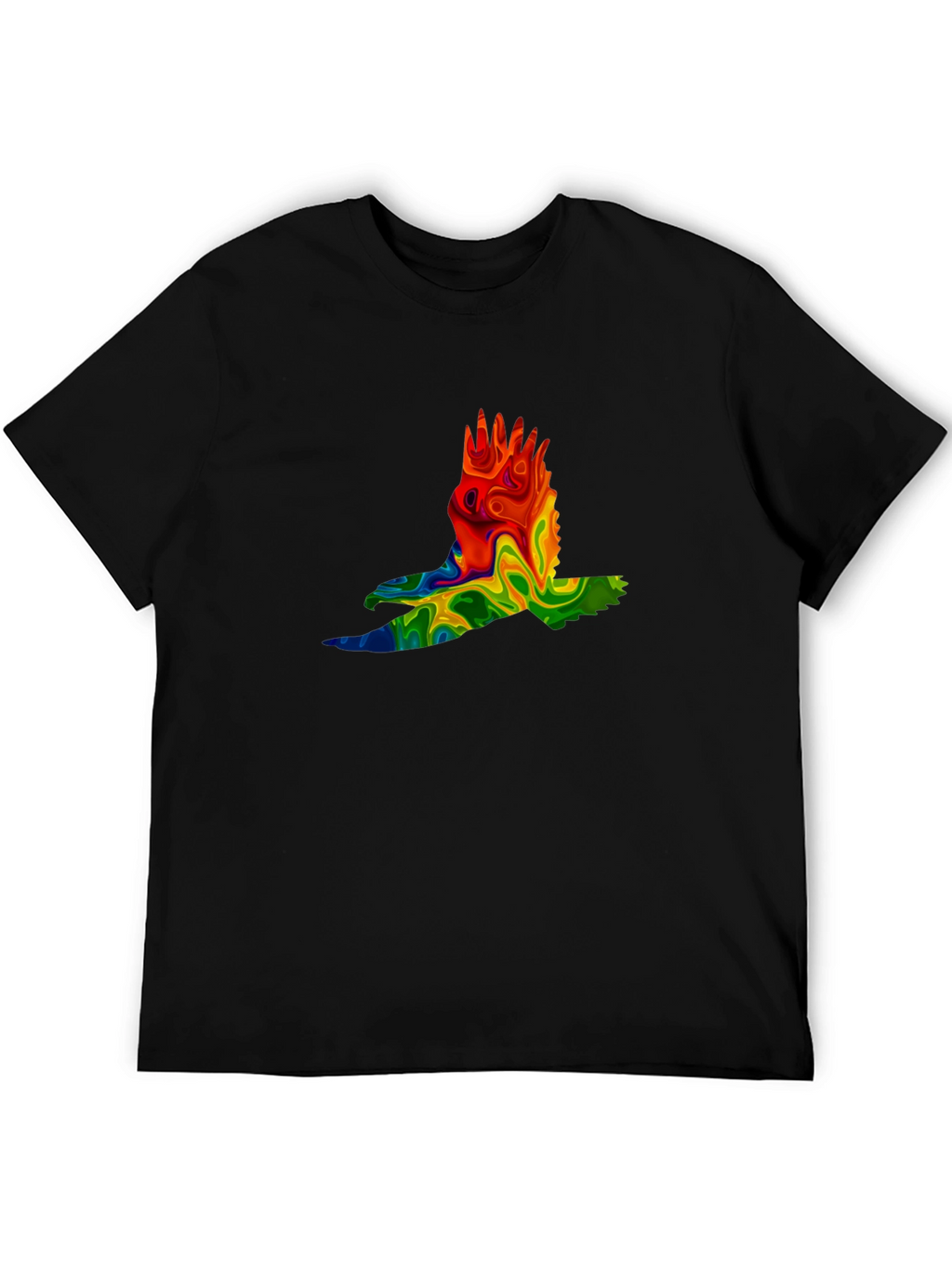 Psychedelic Eagle Graphic Tee - Cool Bird Design