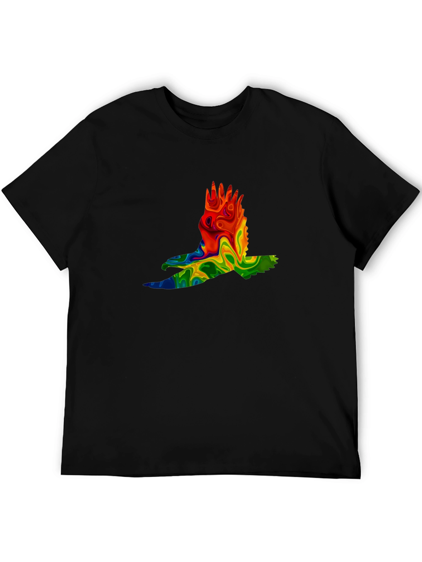Psychedelic Eagle Graphic Tee - Cool Bird Design