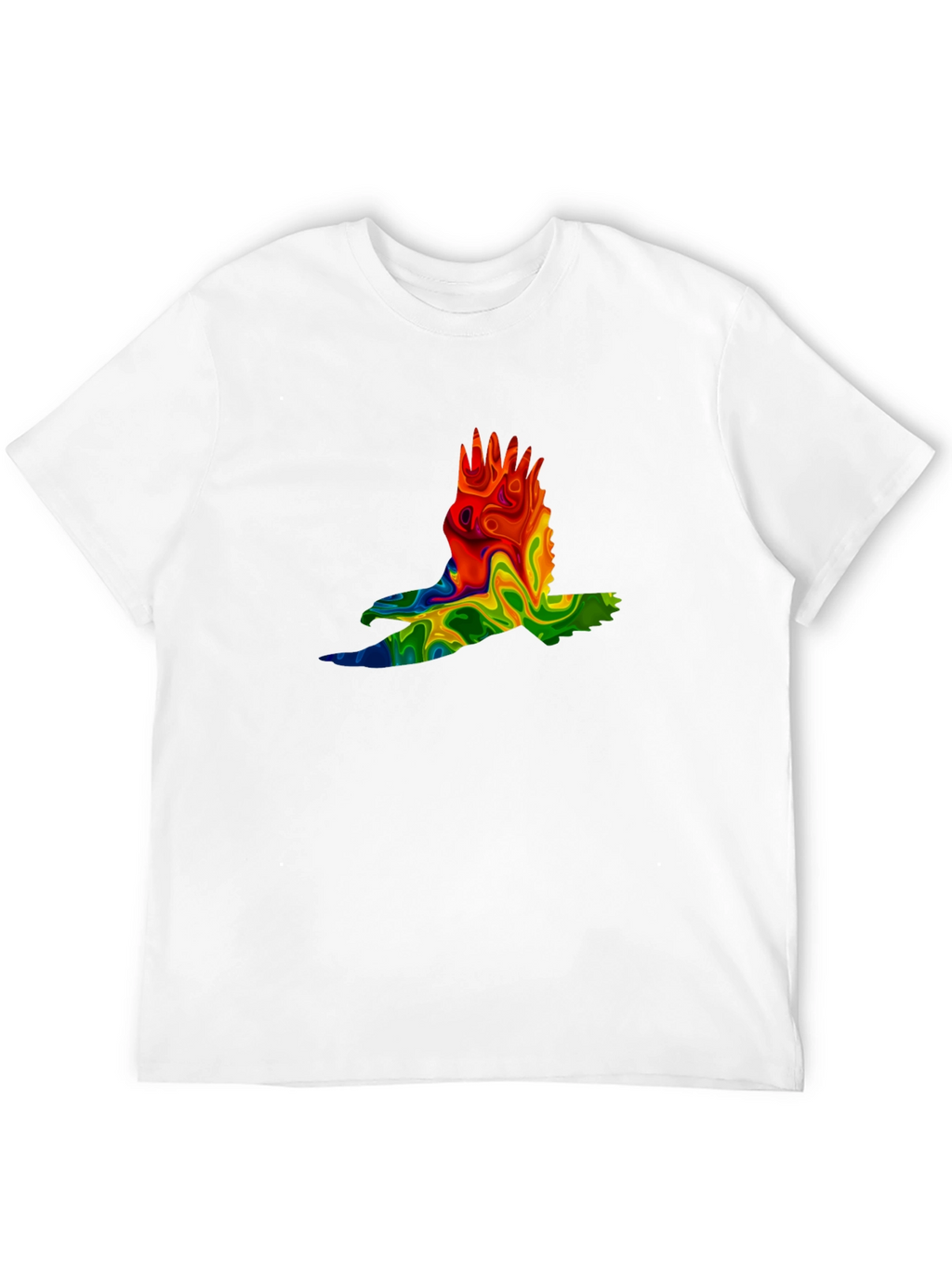 Psychedelic Eagle Graphic Tee - Cool Bird Design
