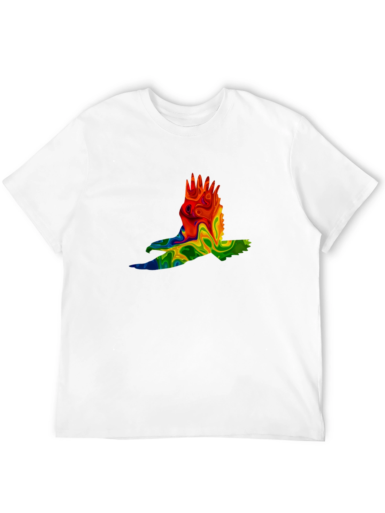 Psychedelic Eagle Graphic Tee - Cool Bird Design