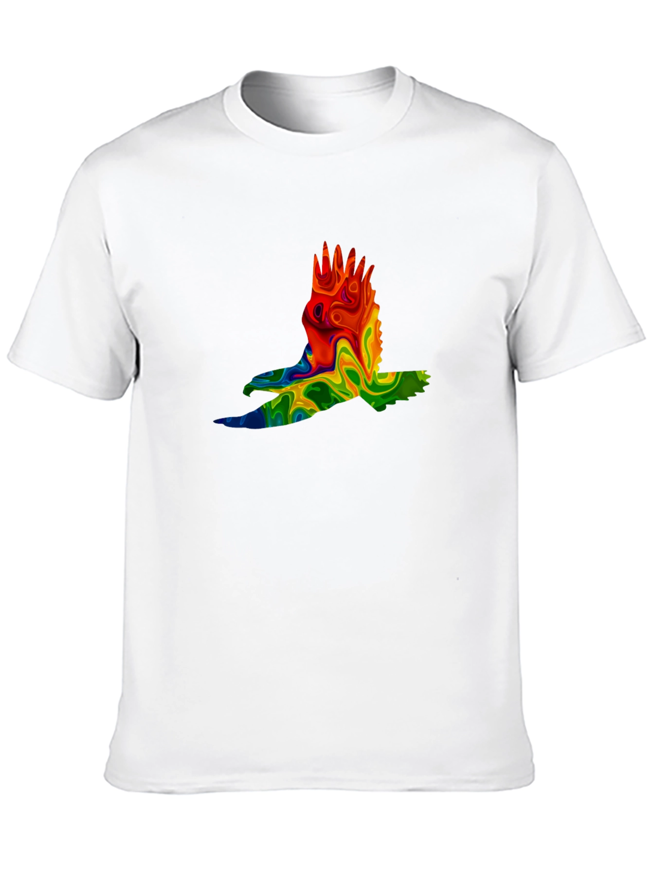 Psychedelic Eagle Graphic Tee - Cool Bird Design